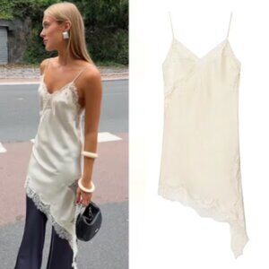 Off-white dress top asymmetric lace